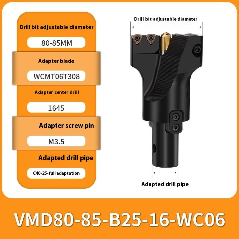 1148-Large hole centering drill deep hole machining u drill machining deep hole WMD indexable violent fast drill adjustable diameter Shandong Denso Pricision Tools Co.,Ltd.